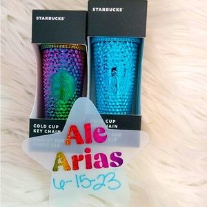 2 starbucks studded keychains unreleased